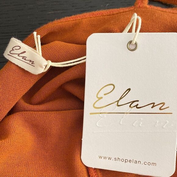 NEW Elan Smal Tank Spaghetti Strap Burnt Orange Soft Polyester/rayon/spandex - Picture 5 of 6